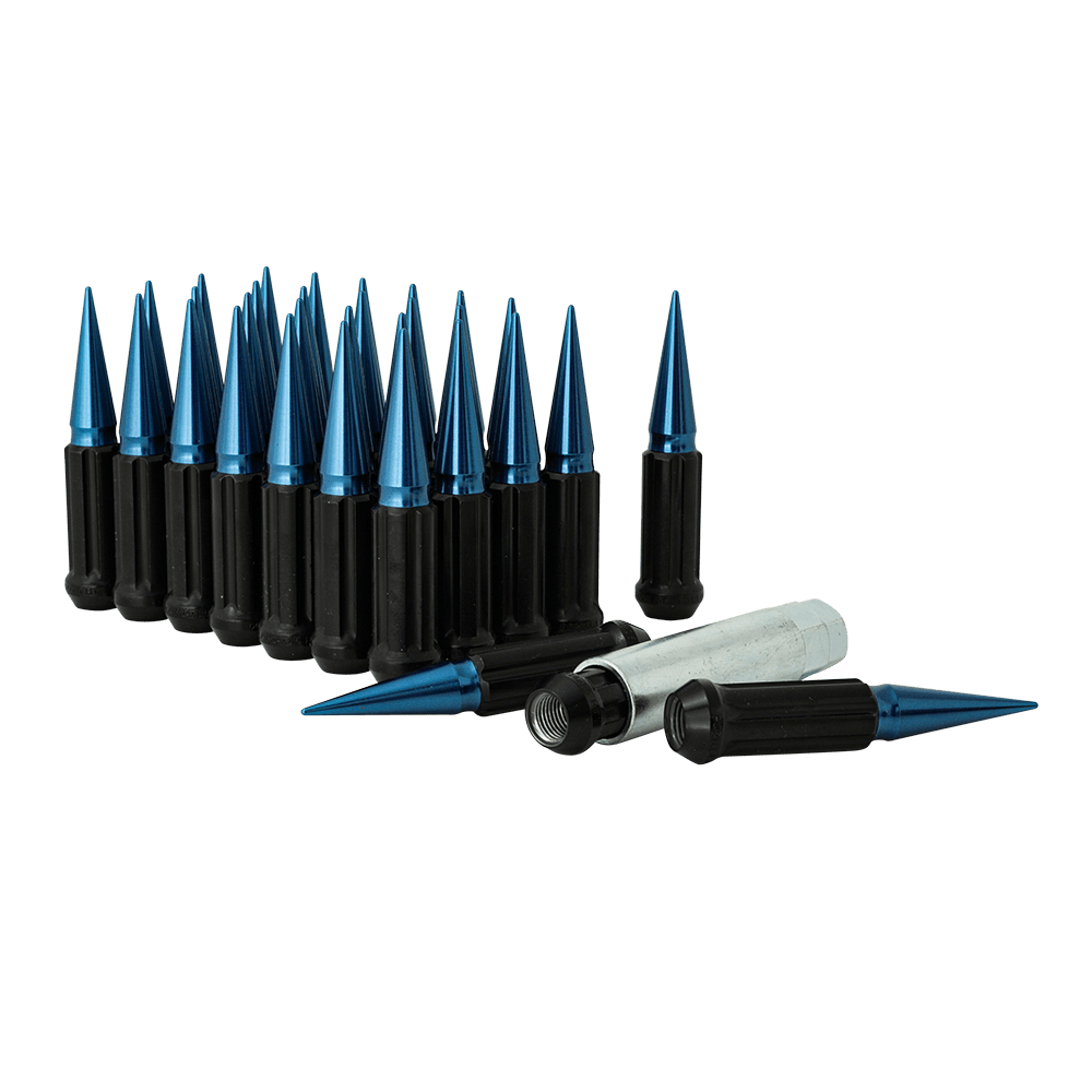 Gorilla Automotive - 8 Lug 14-1.50 Spike Lug Kit Blue - SPK8-14150BL