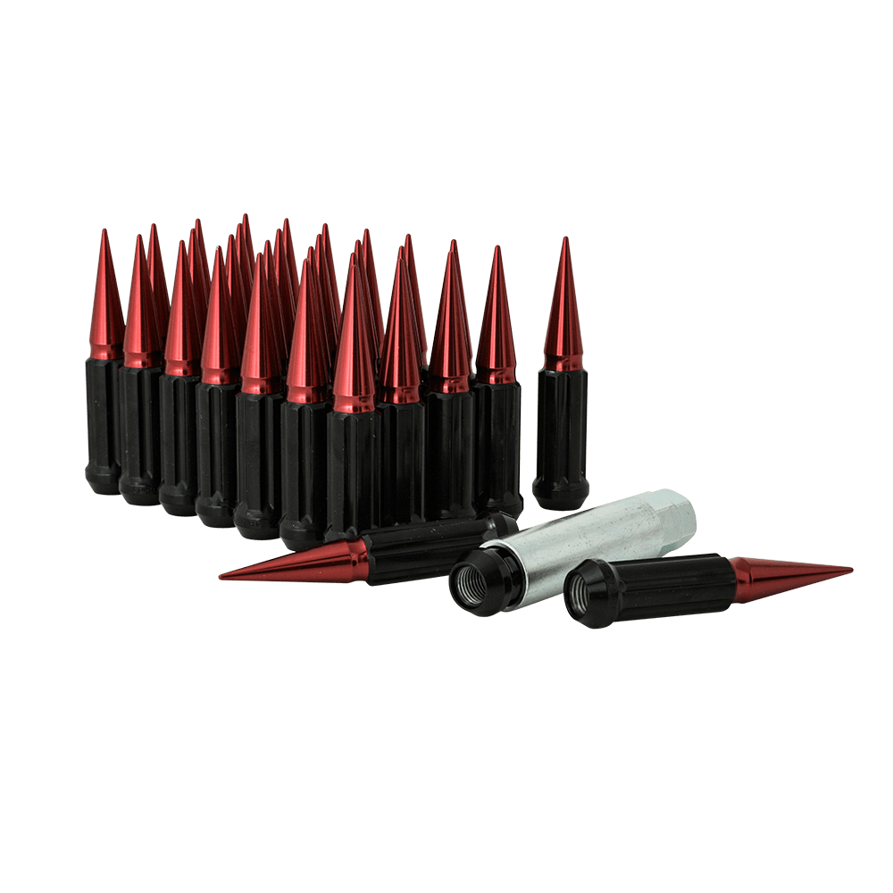 Gorilla Automotive - 8 Lug 14-1.50 Spike Lug Kit Red - SPK8-14150RD