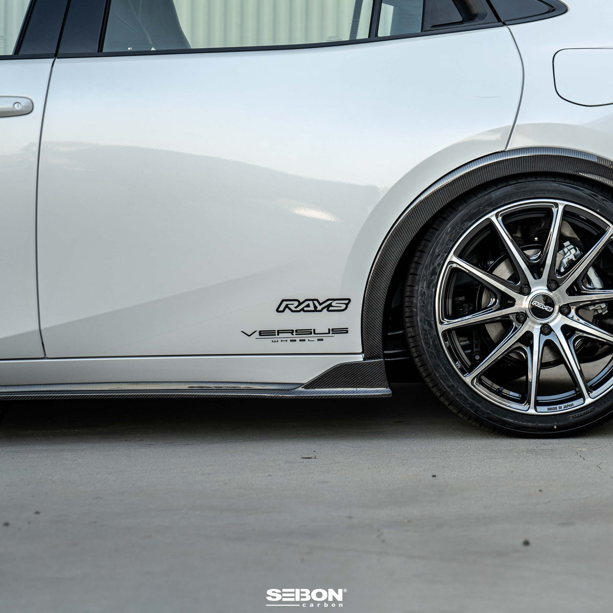 Seibon 23-25 Toyota Prius MB-Style Carbon Fiber Side Skirts - SS23TYPR-MB