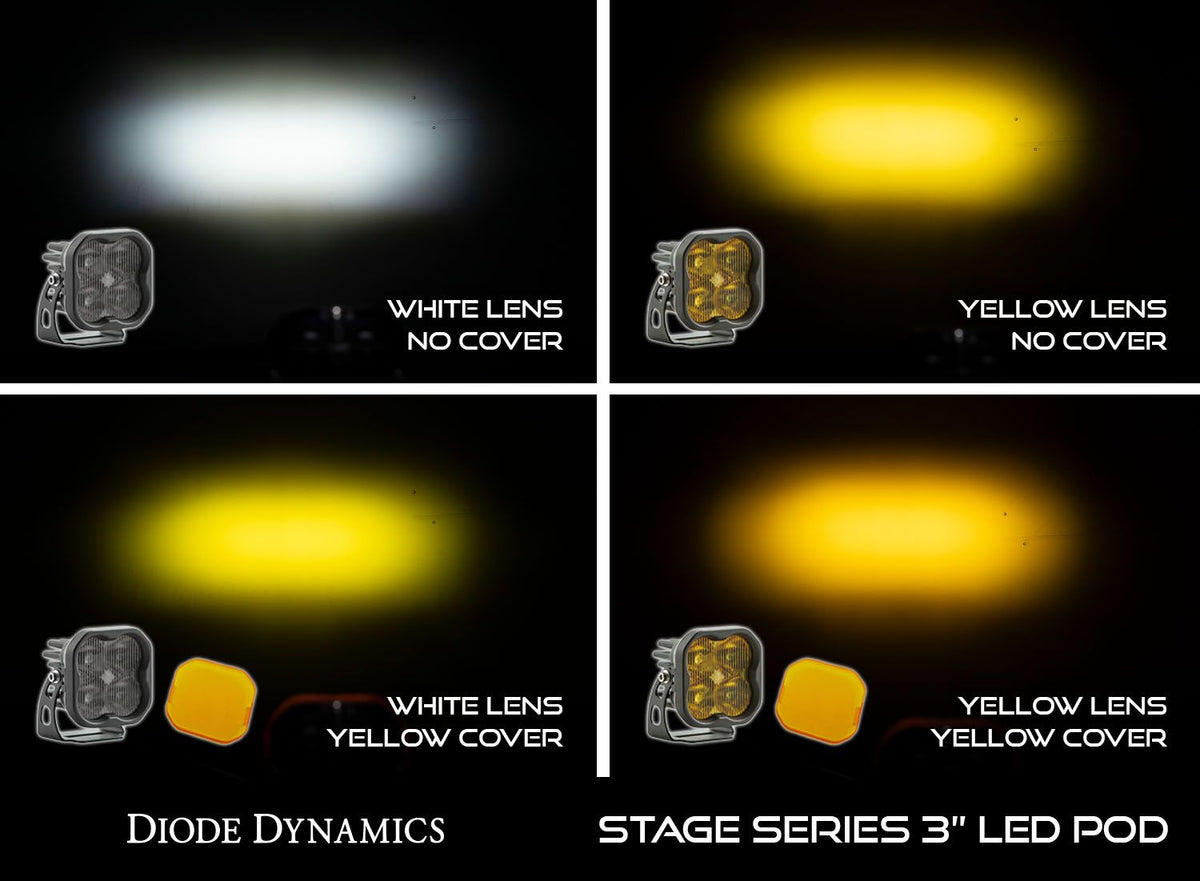 Diode Dynamics SS3 LED Pod Cover Round - Yellow - DD6268