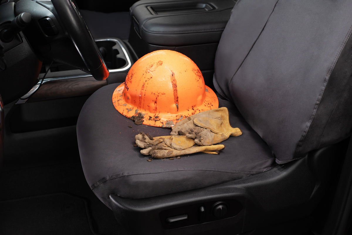 Covercraft 19-24 Ford F-150 Polycotton SeatSaver Custom Second Row Seat Covers - Charcoal - SS8492PCCH