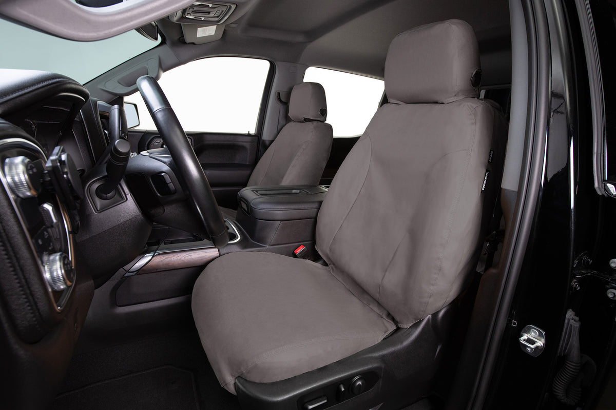 Covercraft 19-26 Mercedes-Benz Sprinter Polycotton SeatSaver Custom Front Row Seat Covers-Misty Grey - SS2541PCCT