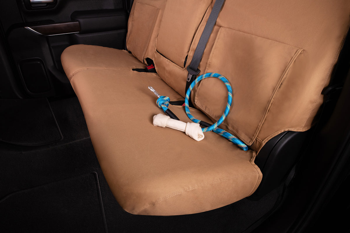 Covercraft 15-26 Ford Transit Polycotton SeatSaver Custom Third Row Seat Covers-Tan - SS8479PCTN