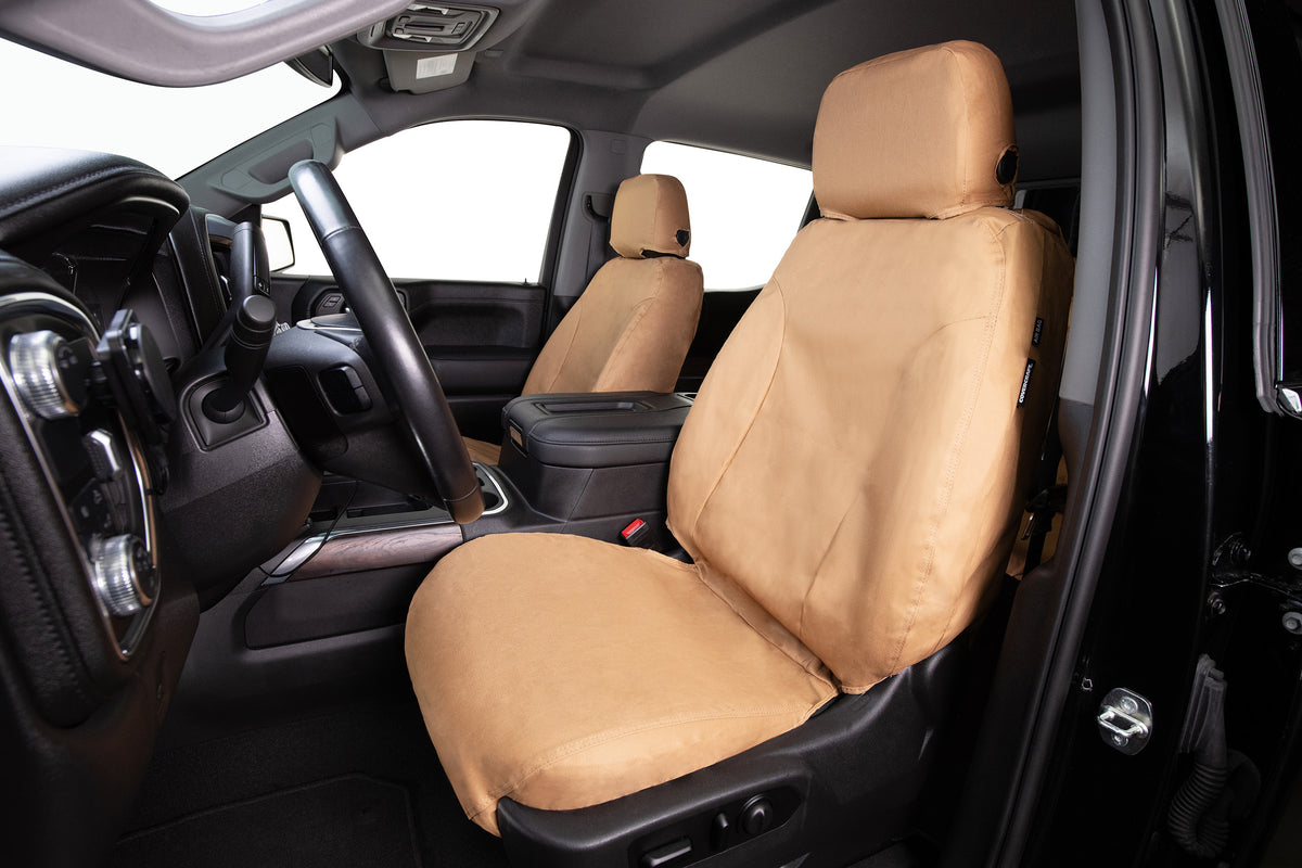Covercraft 15-26 Ford Transit Polycotton SeatSaver Custom Third Row Seat Covers-Tan - SS8479PCTN