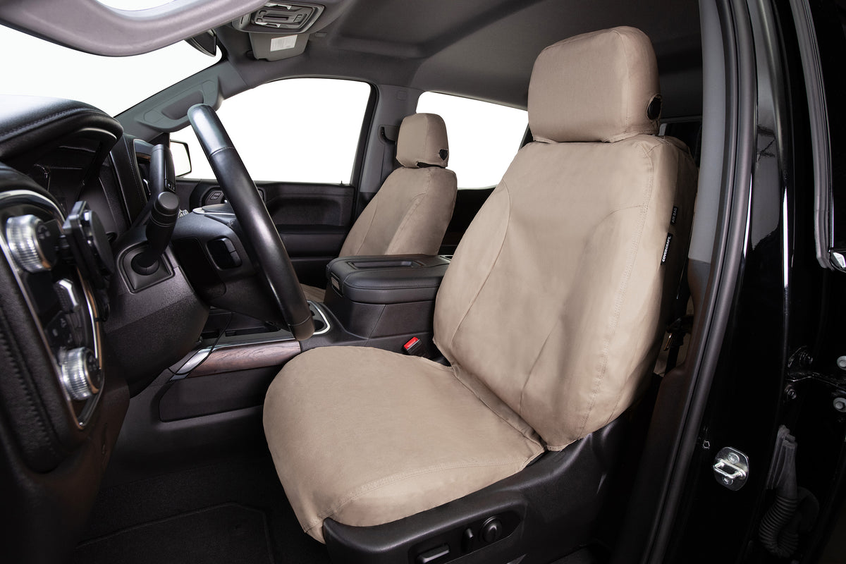 Covercraft 15-26 Ford Transit Polycotton SeatSaver Custom Third Row Seat Covers-Taupe - SS8480PCTP