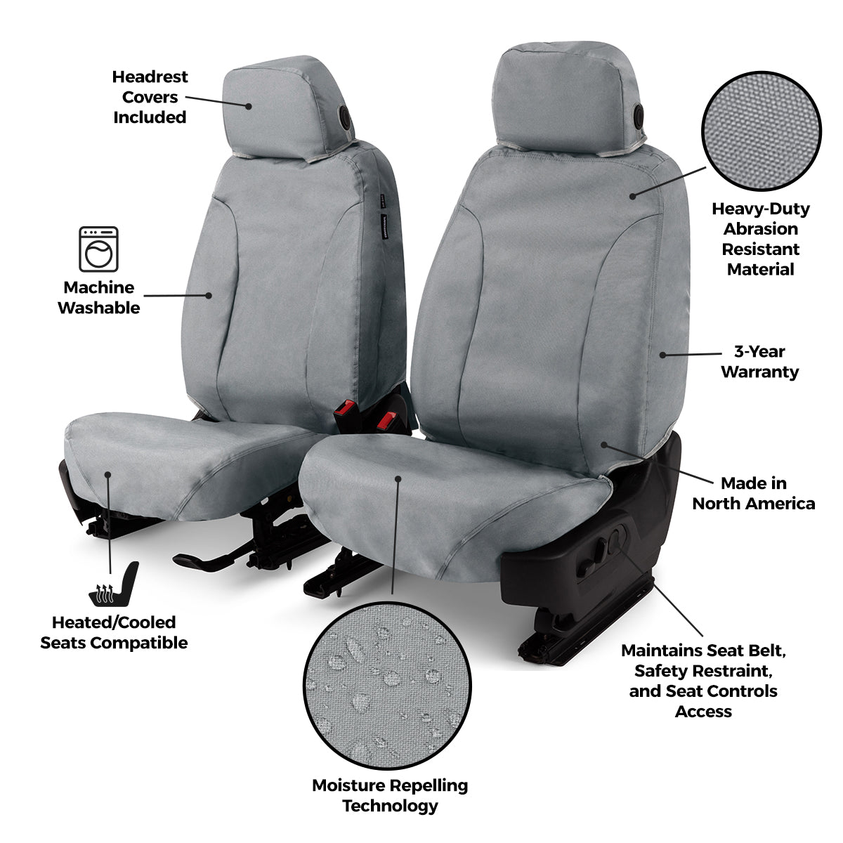 Covercraft 21-26 Hyundai Sonata Endura Waterproof SeatSaver Custom Second Row Seat Covers - SS8585WFBK
