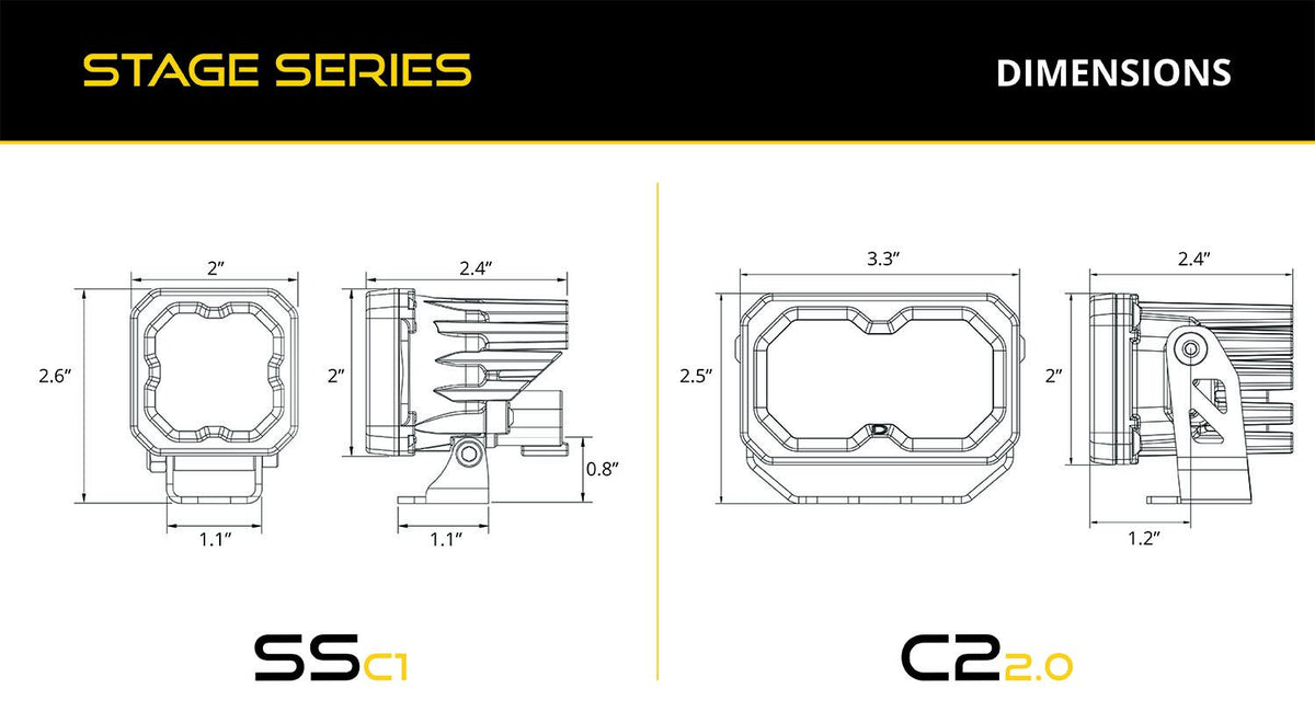 Diode Dynamics 2024+ Toyota Tacoma Stage Series Reverse Light Kit - C2 Sport - DD7946 for 2024-2026 Toyota Tacoma - rear view