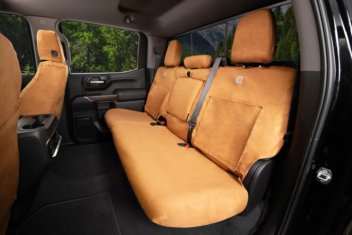 Covercraft 09-14 Ford F150/11-16 Carhartt SeatSaver Custom Front Row Seat Covers - Brown - SSC2412CABN