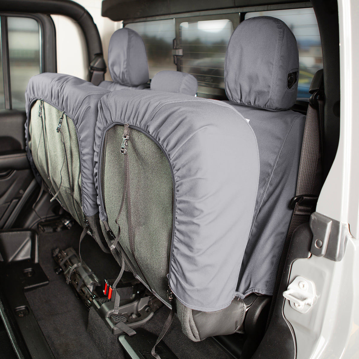 Covercraft 21-24 Ford F-150 Carhartt SeatSaver Custom Front Row Seat Covers - Gravel - SSC3488CAGY