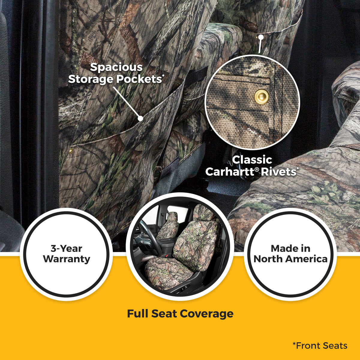 Covercraft 00-07 Ford Superduty Carhartt Camo SeatSaver Custom Second Row Seat Covers - Mossy Oak - SSC7337CAMB
