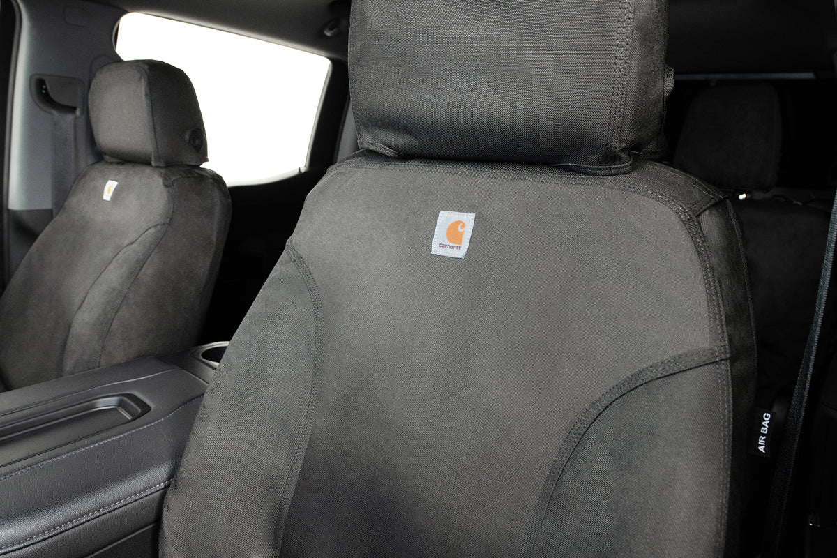 Covercraft 19-24 Dodge RAM 1500 Carhartt Super Dux SeatSaver Front Row Custom Seat Cover - Gravel - SSC3472COGY