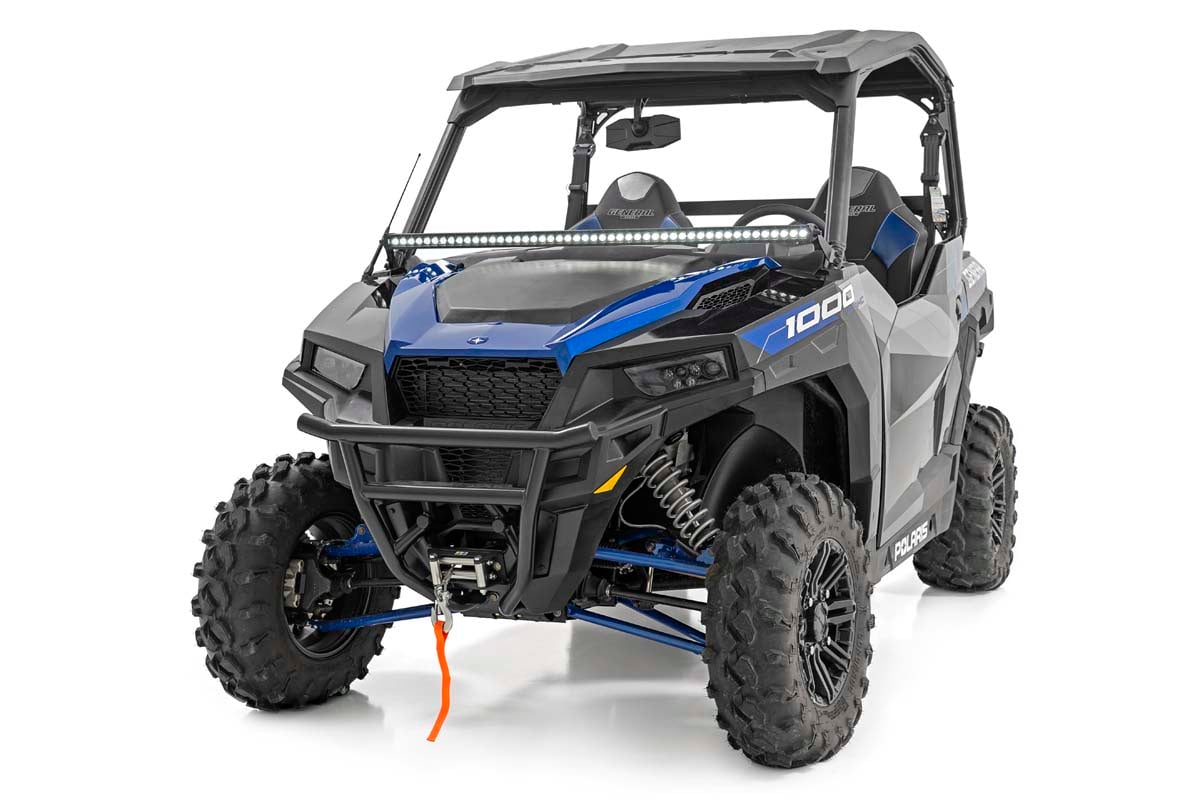 LED Light | Lower Windshield | 50&quot; Black Single Row | White DRL | Polaris General/General XP