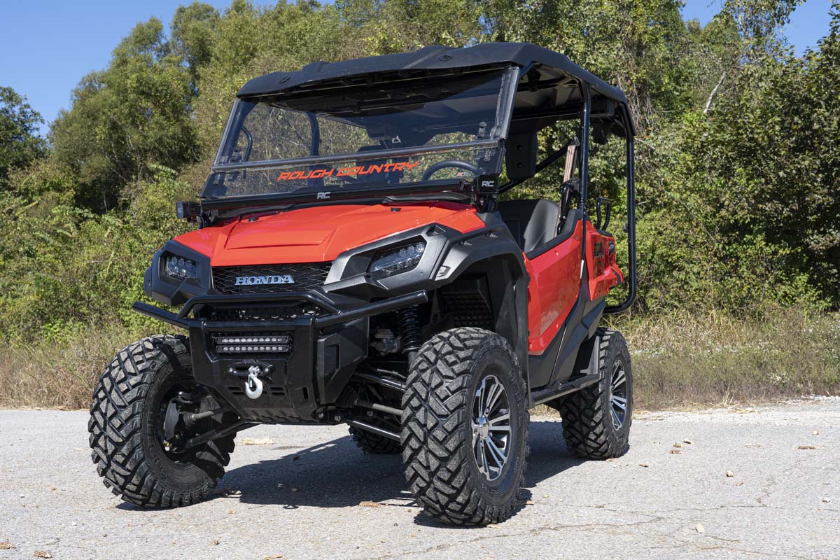 LED Light Kit | Cage Mount | 50&quot; Black Single Row | White DRL | Honda Pioneer (16-22)