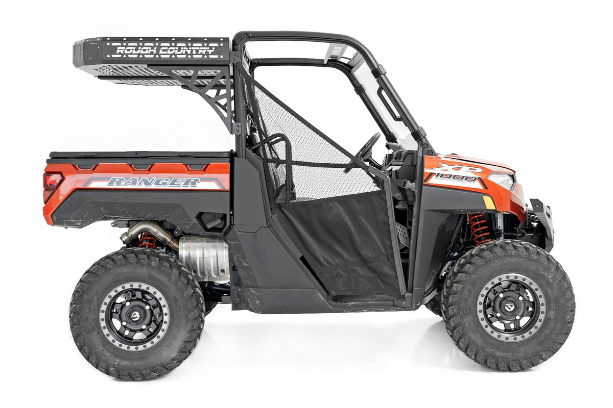 Rough Country - Cargo Rack - Dual 2" Black LED Pairs - Flush Mount - Polaris Ranger XP 1000 - 93057 for 2020-2023 Polaris Ran