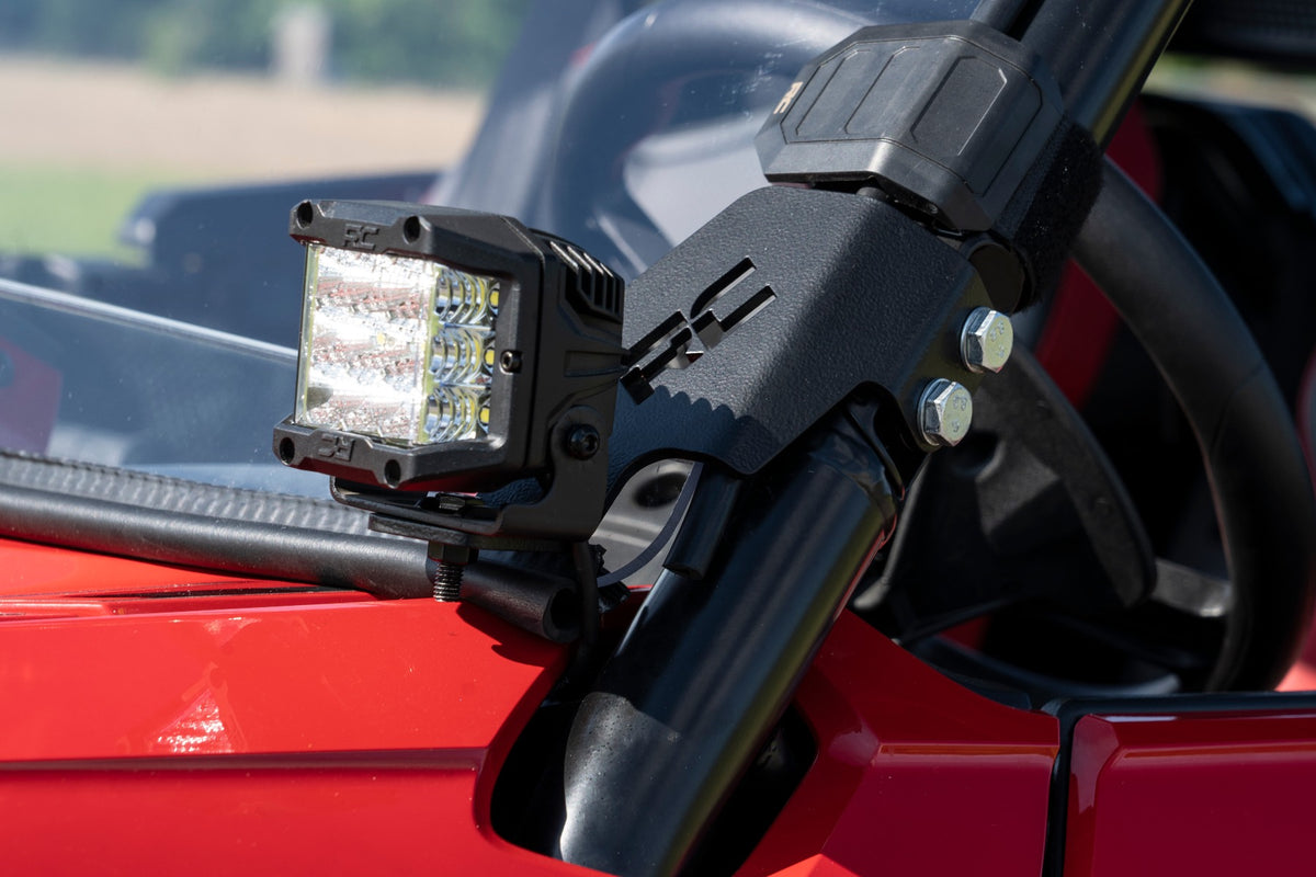 LED Light Kit | Cage Mount | 2&quot; Black Pair | Honda Talon