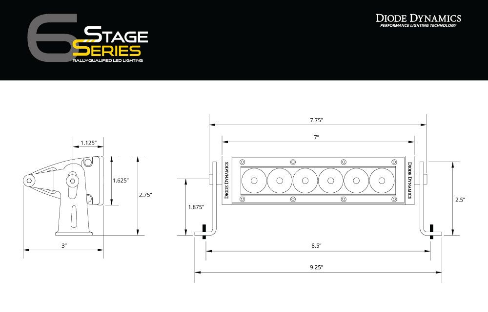 Diode Dynamics Ram 2013 Standard Stage Series 6 In Kit - White Driving - DD6012