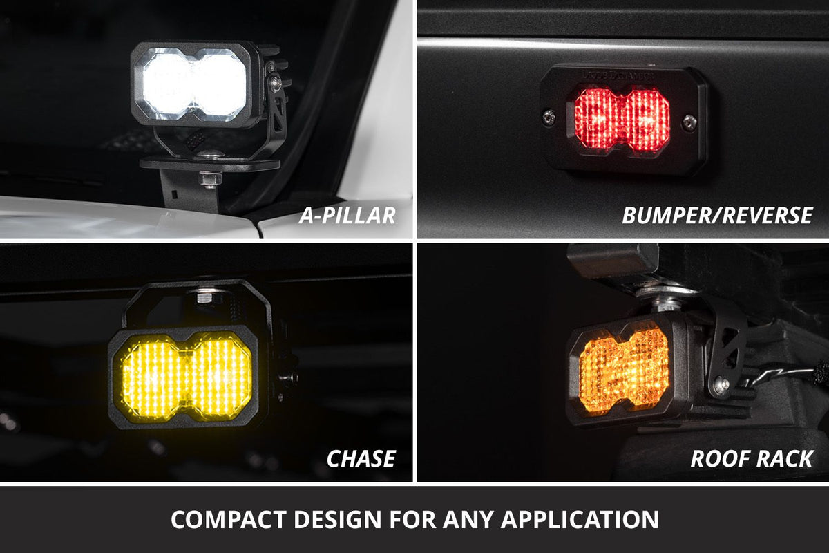 Diode Dynamics C2 2.0 Sport White Combo/Driving Flush RBL (Single) - DD8122S
