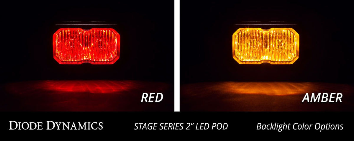 Diode Dynamics Stage Series 2in LED Pod Sport - White Combo Flush ABL (Pair) - DD6727P