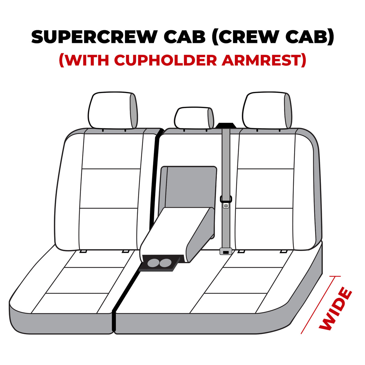 Covercraft 19-20 Ford F-250/ Carhartt Super Dux SeatSaver Custom Second Row Seat Covers - Black - SSC8485COBK