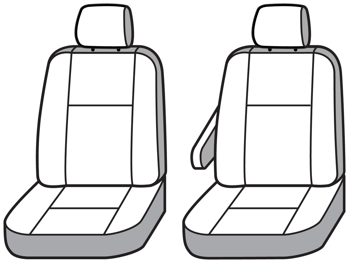Covercraft 20 Dodge RAM Carhartt Super Dux SeatSaver Custom Front Row Seat Covers - Black - SSC2555COBK