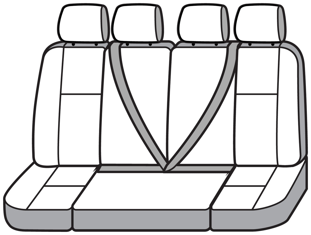 Covercraft 15-26 Ford Transit Polycotton SeatSaver Custom Third Row Seat Covers-Taupe - SS8480PCTP