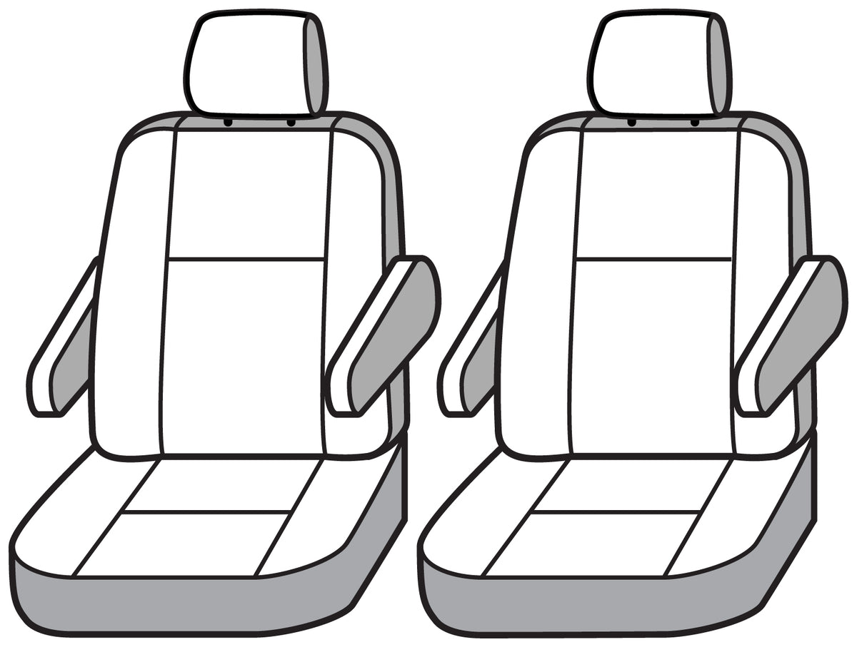 Covercraft 21-24 Toyota Sienna Carhartt Super Dux SeatSaver Custom Second Row Seat Covers - Black - SSC8532COBK