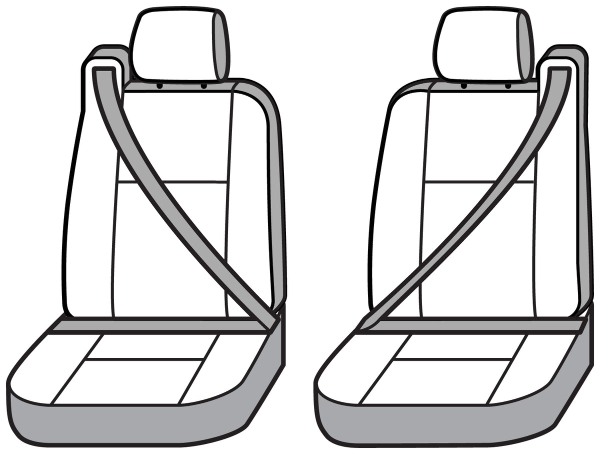 Covercraft 07-11 Honda Element Carhartt Super Dux SeatSaver Custom Front Row Seat Covers - Black - SSC2413COBK