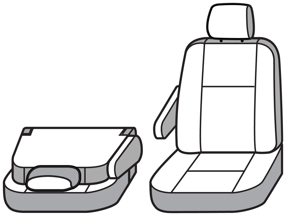 Covercraft 10-14 Nissan Titan Carhartt Super Dux SeatSaver Custom Front Row Seat Covers - Black - SSC3408COBK
