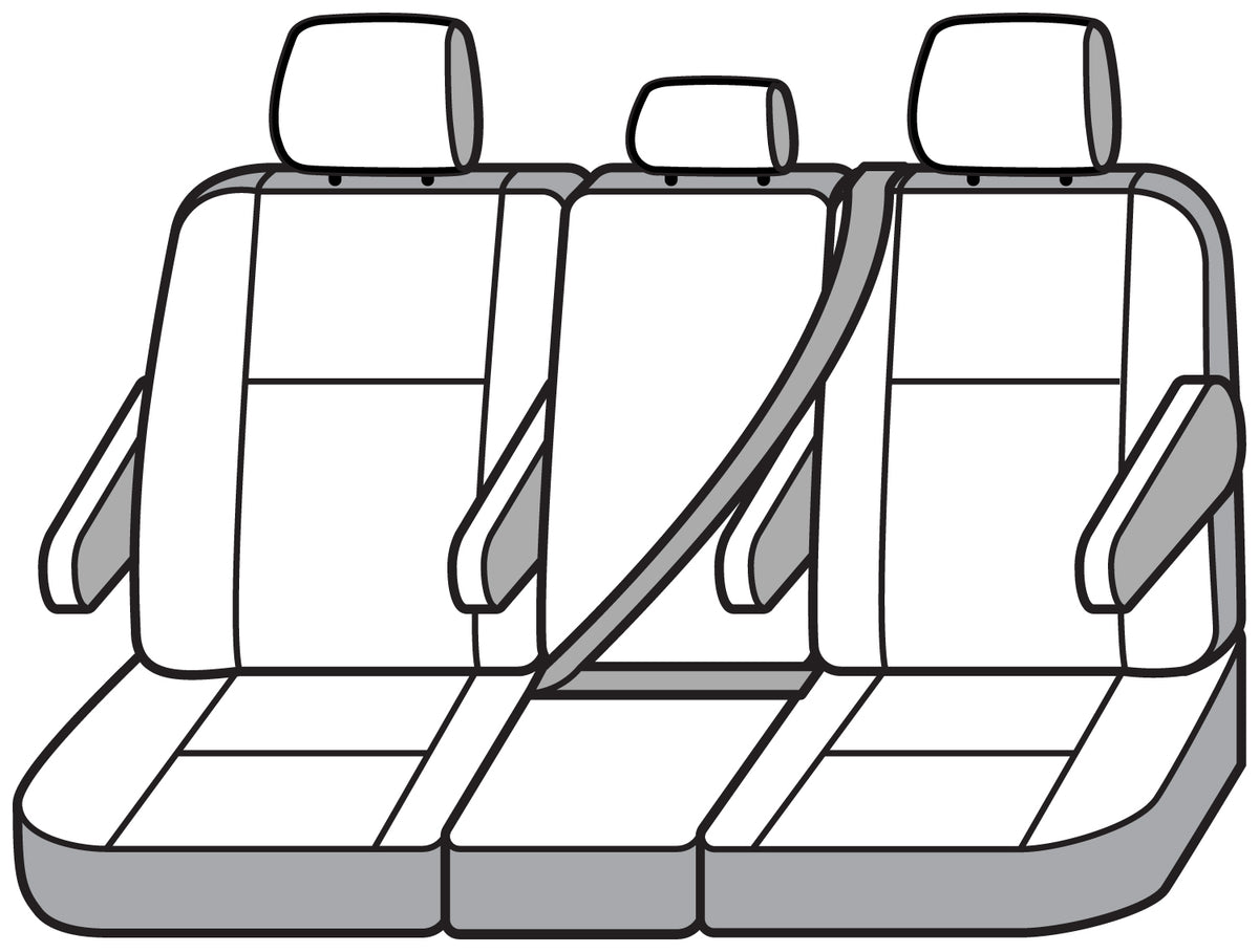 Covercraft 21-24 Toyota Sienna Carhartt Super Dux SeatSaver Custom Second Row Seat Covers - Black - SSC8533COBK