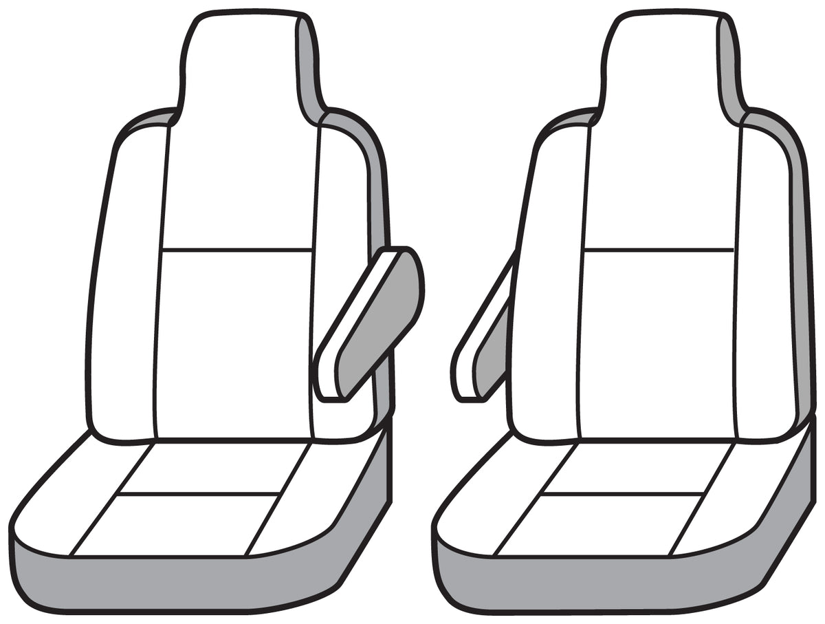 Covercraft 08-09 Chevrolet Express Carhartt Super Dux SeatSaver Custom Front Row Seat Covers - Black - SSC2400COBK