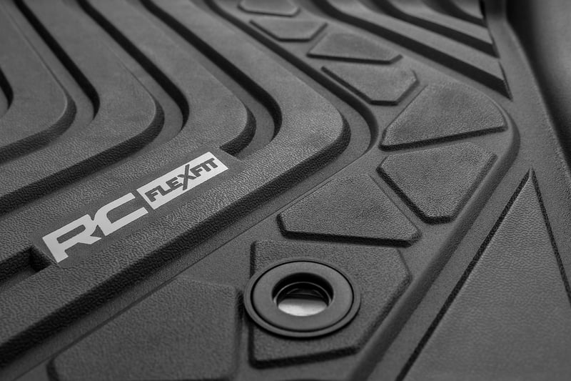 Rough Country - Flex-Fit Floor Mats - Front and Rear - Toyota Tacoma 2WD/4WD (2016-2023) - FF-71216 for 2016-2023 Toyota Taco