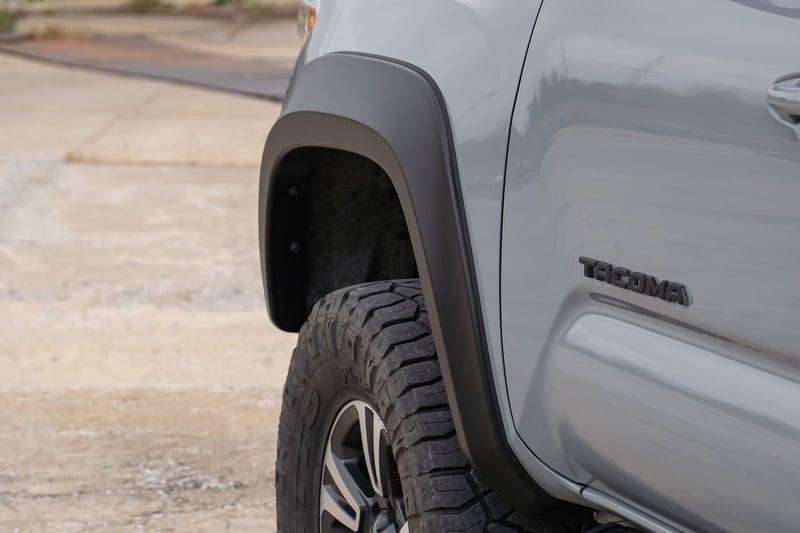 Rough Country - Fender Flares - Sport - 1D6 Silver Sky Metallic - Toyota Tacoma 2WD/4WD (2016-2023) - S-T11621-1D6