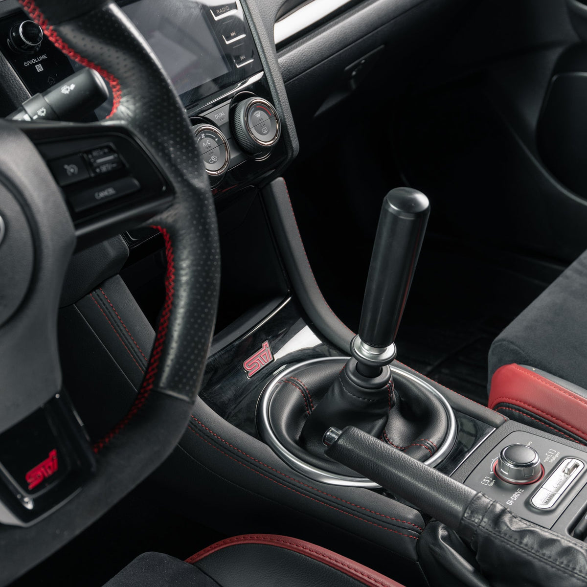 GrimmSpeed Tallboy Shift Knob Aluminum Black - M12x1.25 - GRM380007