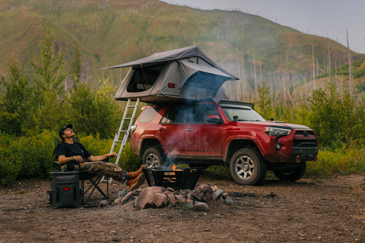 Roof Top Tent | Rack Mount | 12 Volt Accessory w/Ladder Extension &amp; LED Light Kit