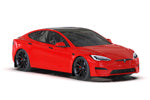 Rally Armor 21-24 Tesla Model S / S Plaid Black UR Mud Flap w/White Logo - MF101-UR-BLK-WH