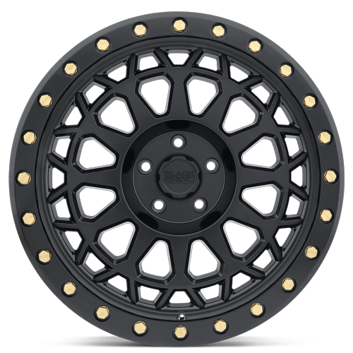 Black Rhino Hard Alloys Primm 20X9.5 5X127 +0MM Matte Black W/ Brass Bolts