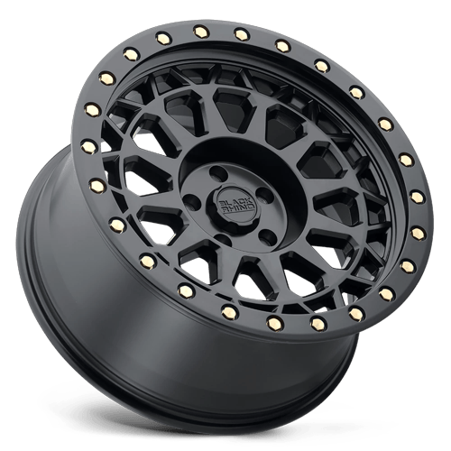 Black Rhino Hard Alloys Primm 20X9.5 5X127 +0MM Matte Black W/ Brass Bolts