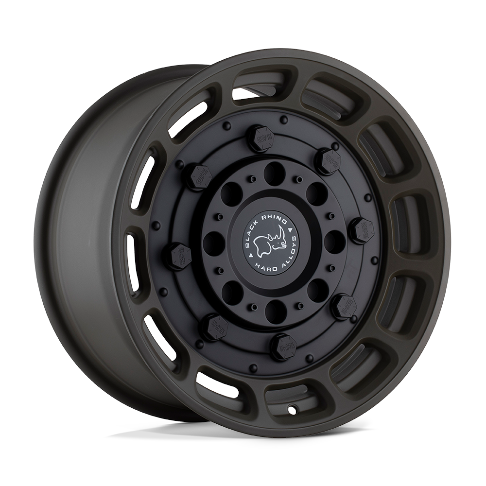 Black Rhino Hard Alloys Warthog 17X8.5 5X127 -18MM Matte Od Green W/ Black Center