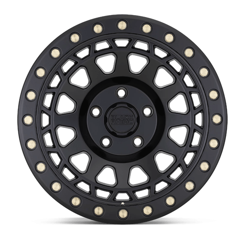 Black Rhino Hard Alloys Primm 17X9 5X114.3 -18MM Matte Black W/ Brass Bolts