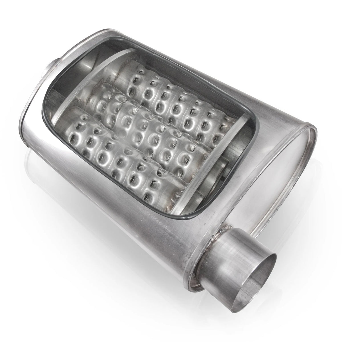 Stainless Works - Turbo Chambered Muffler Stainless Steel - TM5C25C25O
