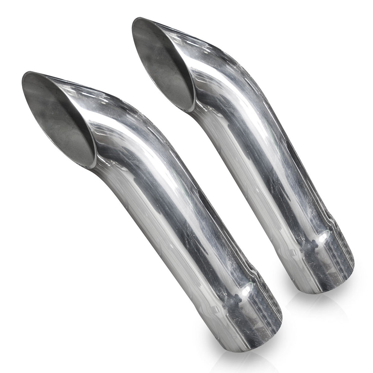 Stainless Works - Turn-Down Style Polished Exhaust Tips 304 Stainless Steel - 7070200
