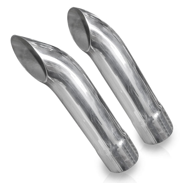 Stainless Works - Turn-Down Style Polished Exhaust Tips 304 Stainless Steel - 7080225