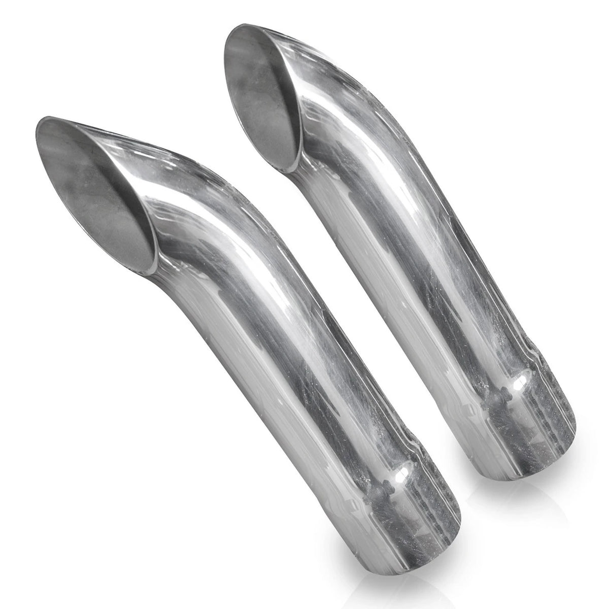 Stainless Works - Turn-Down Style Polished Exhaust Tips 304 Stainless Steel - 7070200