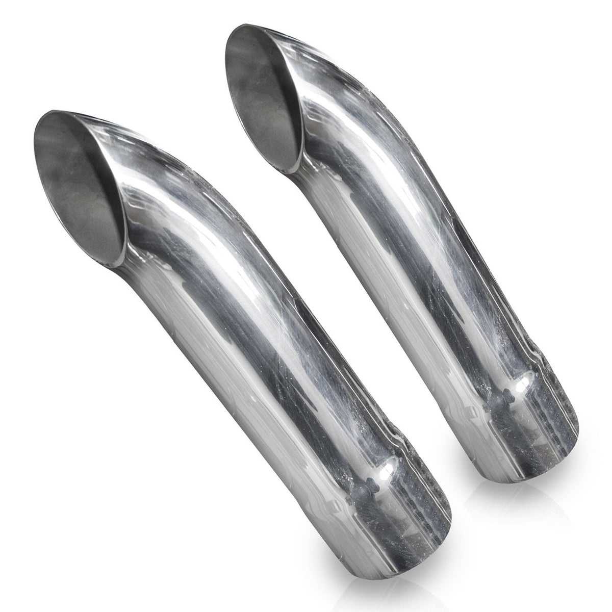 Stainless Works - Turn-Down Style Polished Exhaust Tips 304 Stainless Steel - 7080250