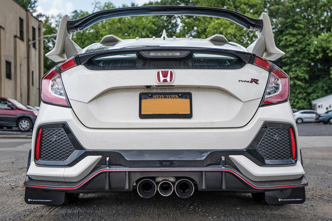 Rally Armor 17-22 Honda Civic Type R Black UR Mud Flap Altered Font Teal Logo - MF47-UR-BLK/TL-X