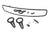 UTV Rear View Mirror | Convex | 17" x 3" | 1.75" Mount
