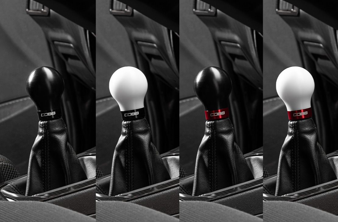 Cobb 08+ Subaru WRX / 05-09 LGT / 06-08 FXT 5MT Stg1+ Drivetrain Pkg (Weighted Knob) - White - 214X01P-WK-W