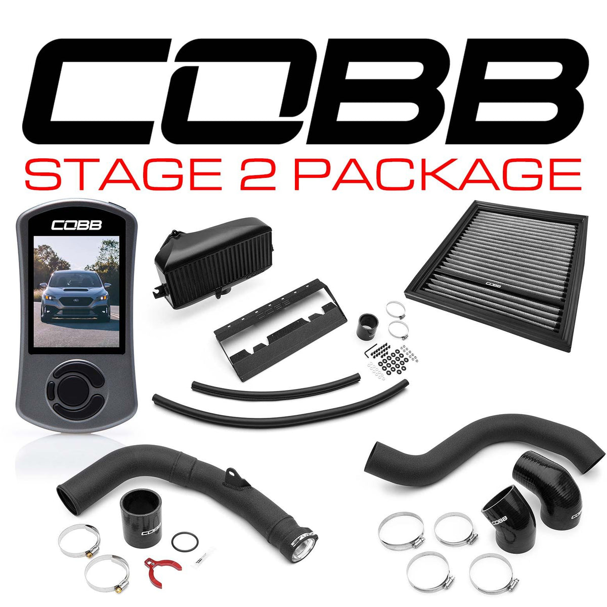 Cobb 22-25 Subaru WRX Stage 2 Power Package - Black - SUB0060020-BK