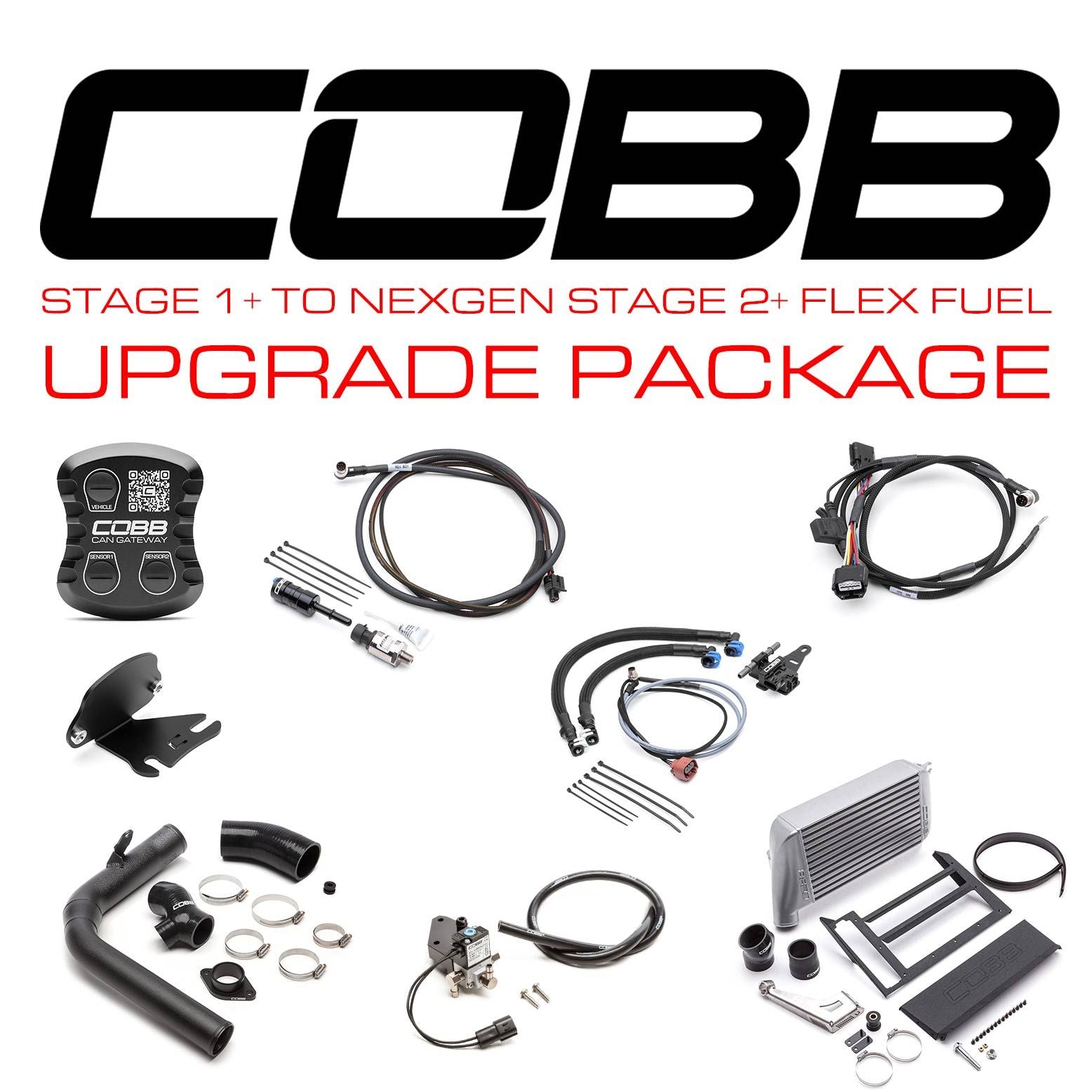 Cobb 15-17 Subaru WRX Stage 1+ to NexGen Stage 2 + CAN Flex Fuel Power Package - Silver - SUB004NG2W-SL1FF-S1P-UP