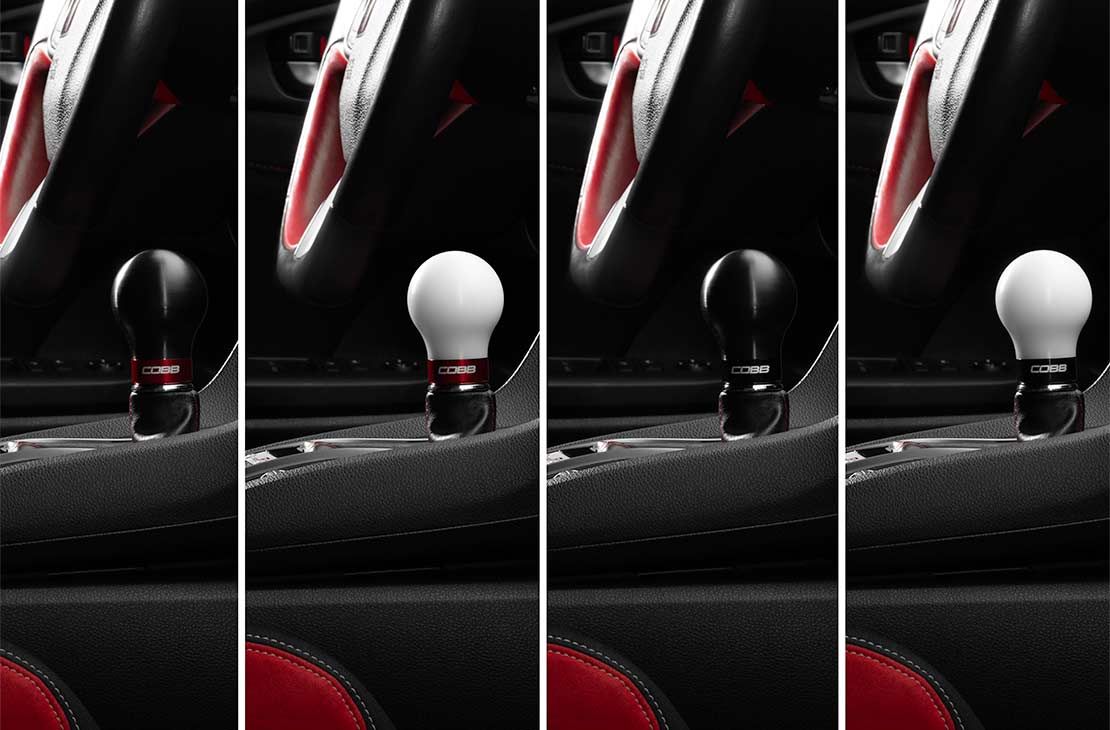 Cobb 17-21 Honda Civic Type R 6-Speed Short Weighted Cobb Knob - White - 2H1360-W